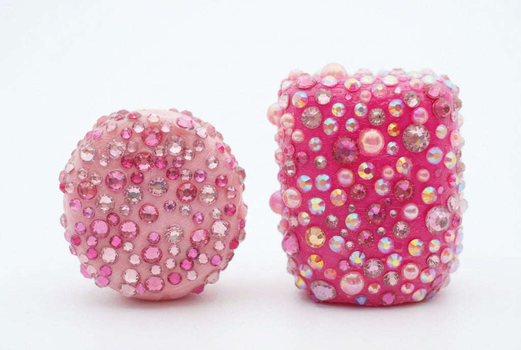Pink Glow Omnipod 5 and Dexcom G7 rhinestone cover set, view 2