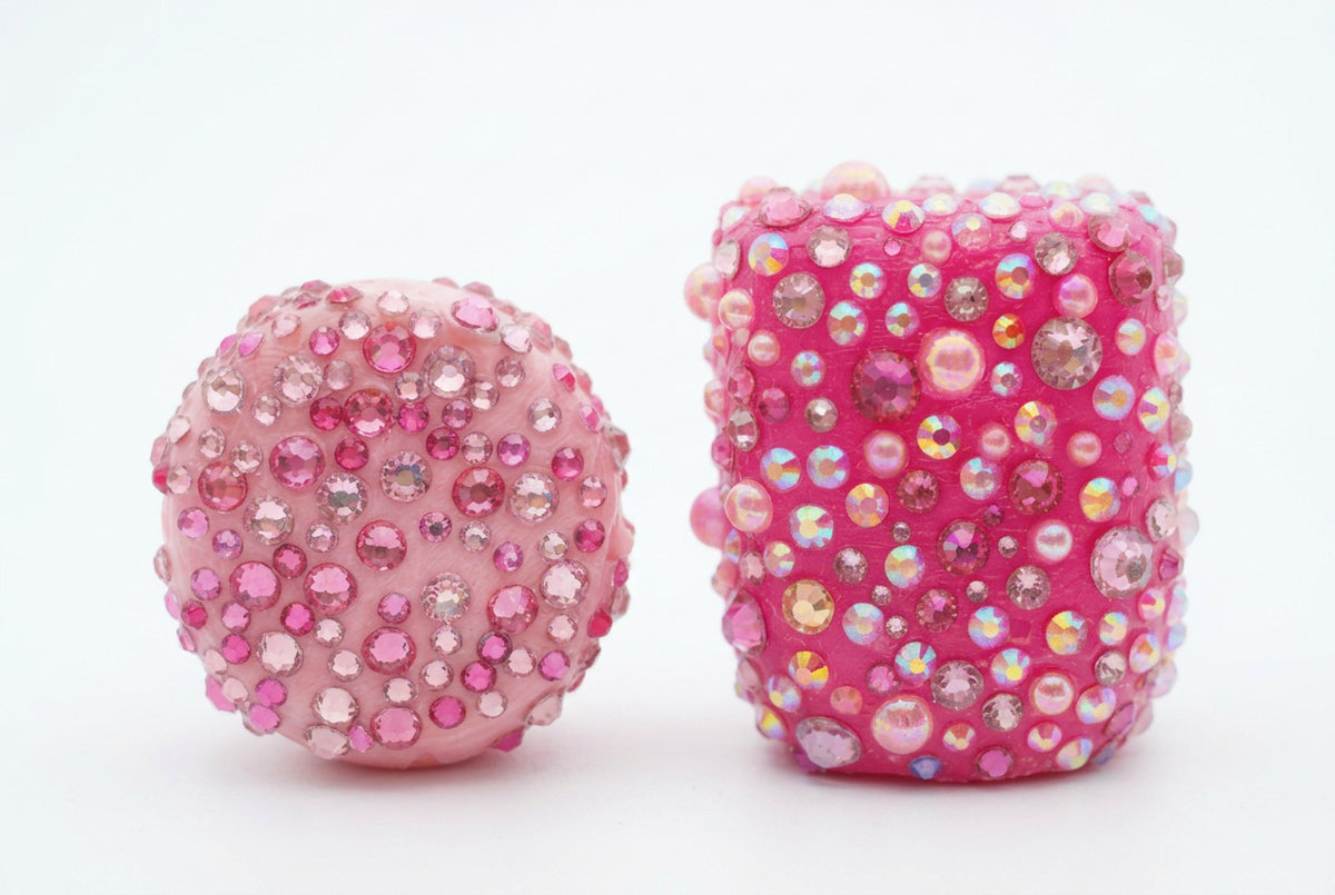 Pink Glow Omnipod 5 and Dexcom G7 rhinestone cover set, view 2