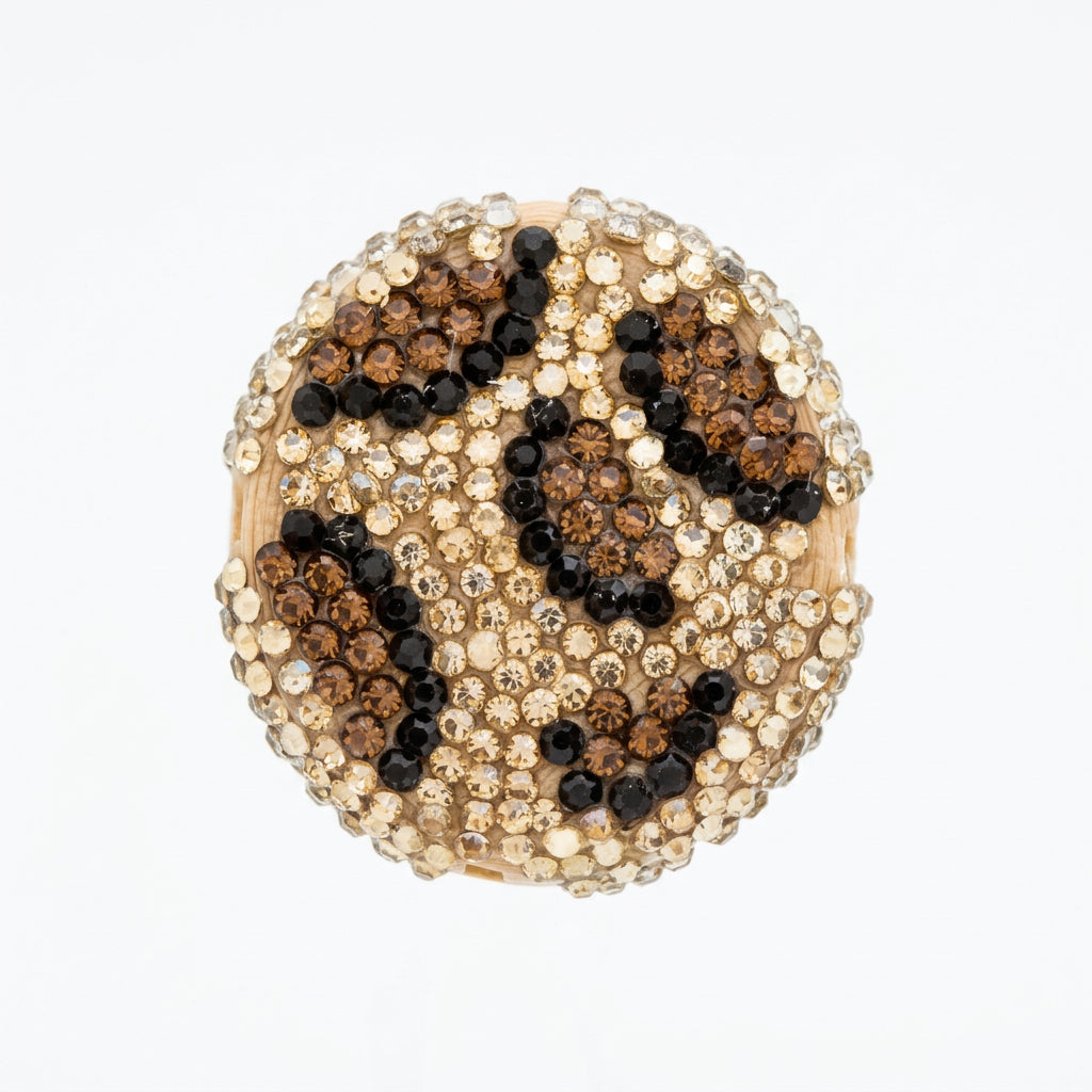 Leopard Luxe leopard print rhinestone Dexcom G7 cover by Glam Pods