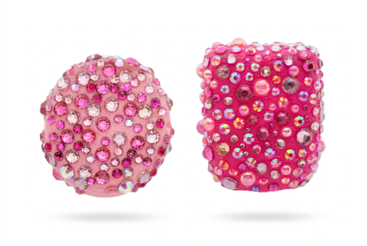 Pink Glow Omnipod 5 and Dexcom G7 rhinestone cover set, view 4