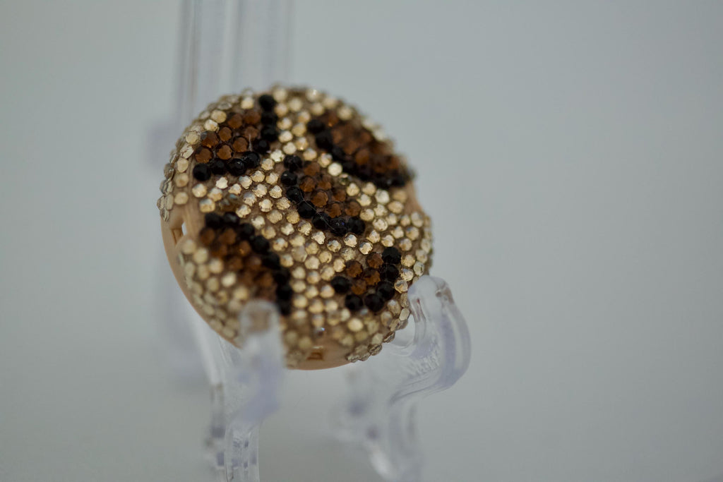 Leopard Luxe rhinestone Dexcom G7 cover, view 4