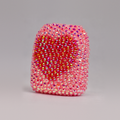Love Struck pink and red heart rhinestone Omnipod 5 cover by Glam Pods