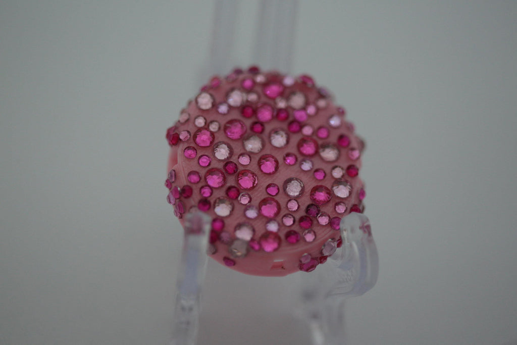 Pink Glow rhinestone Dexcom G7 cover, view 4