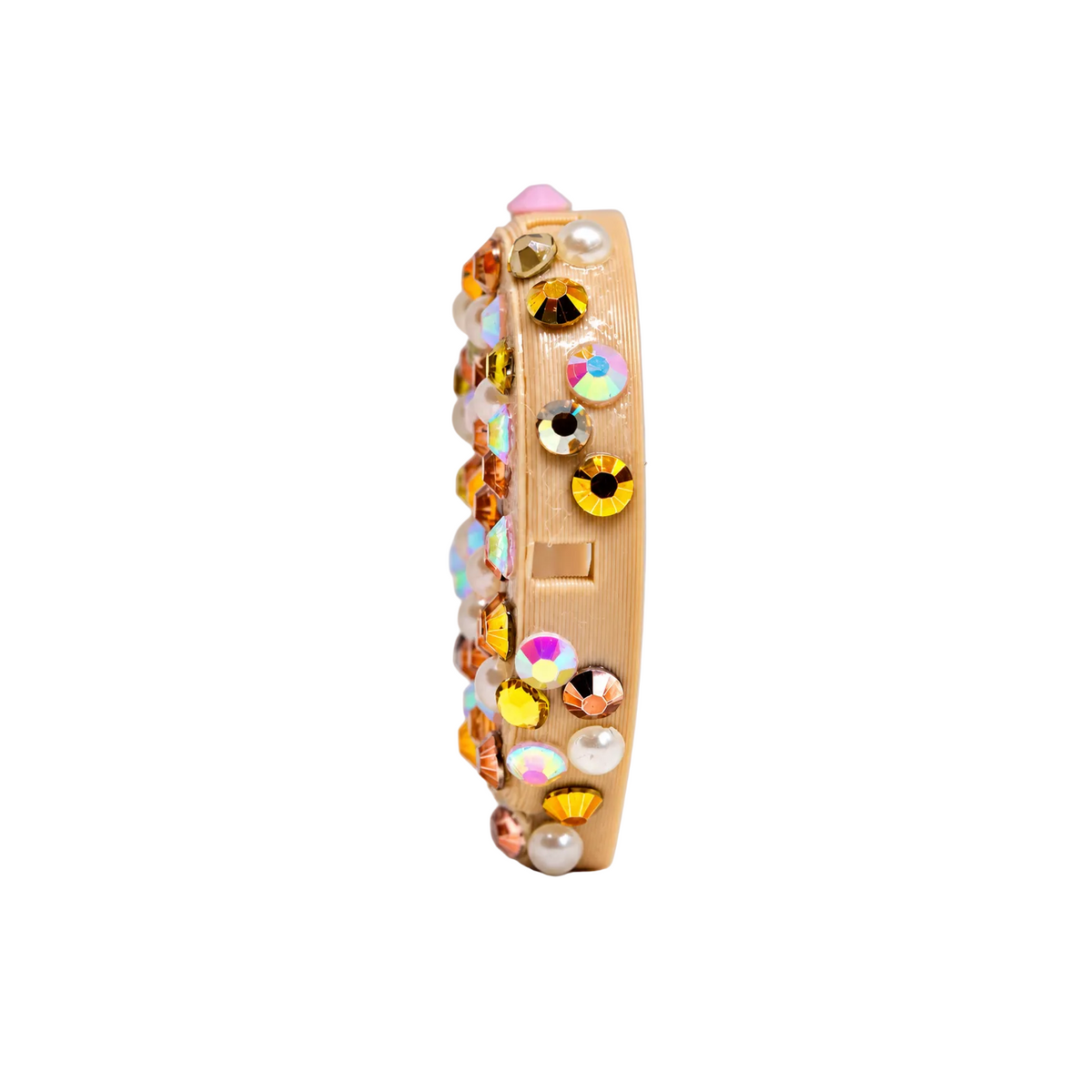Golden Goddess rhinestone Dexcom G7 cover, view 2
