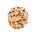 Golden Goddess gold and pearl rhinestone Dexcom G7 cover by Glam Pods