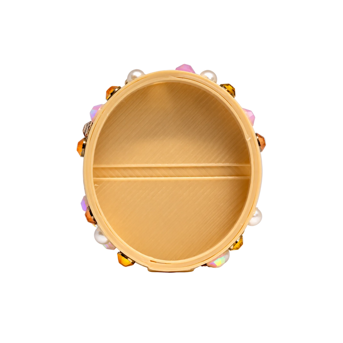 Golden Goddess rhinestone Dexcom G7 cover, view 3