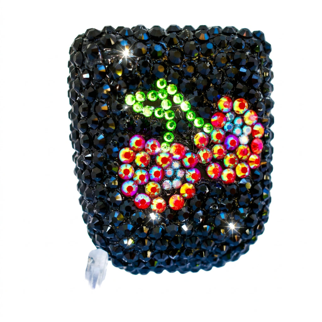 Ibiza Cherry rhinestone Omnipod 5 cover, view 3