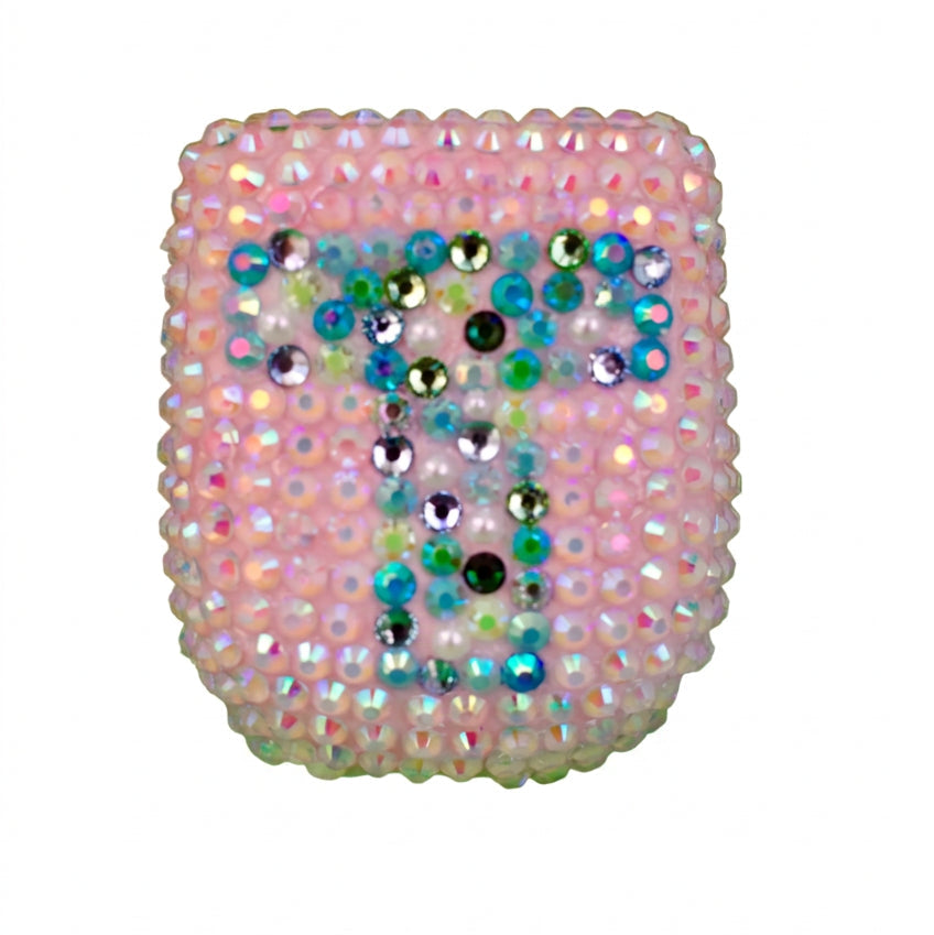 Personalised initial rhinestone Omnipod 5 cover, view 7