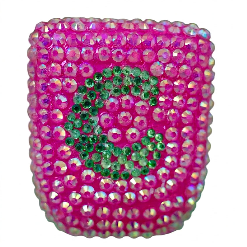 Personalised initial rhinestone Omnipod 5 cover by Glam Pods