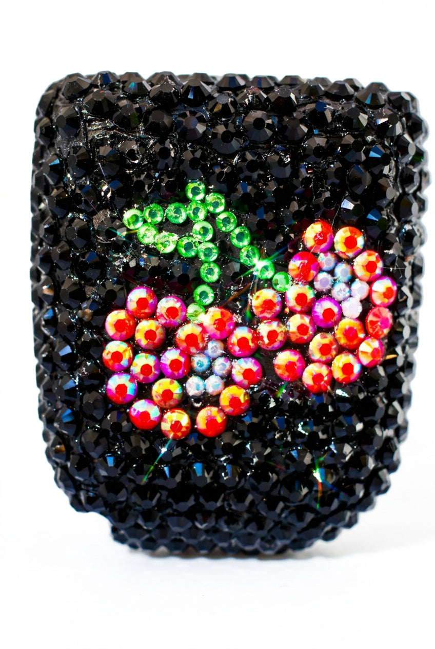 Ibiza Cherry rhinestone Omnipod 5 cover by Glam Pods