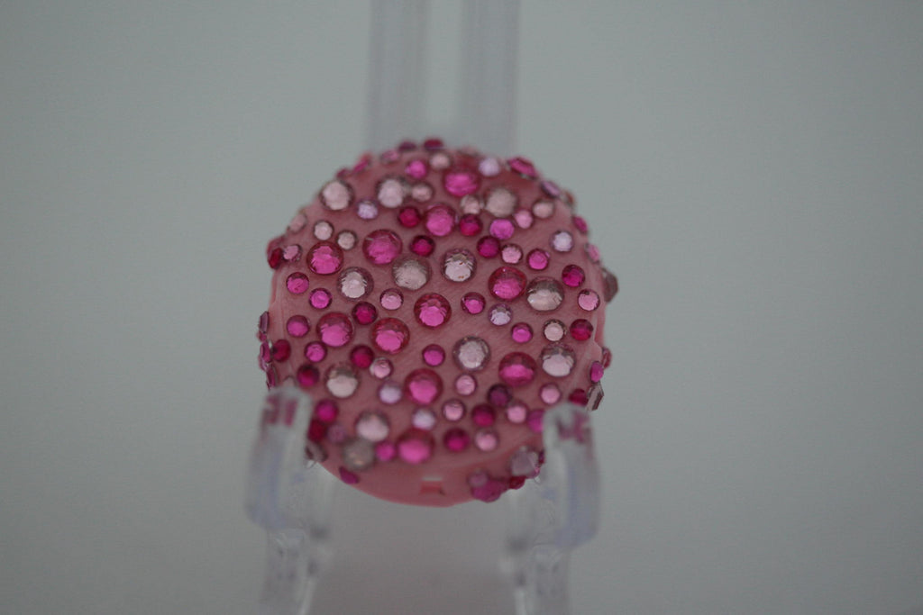 Pink Glow rhinestone Dexcom G7 cover, view 3