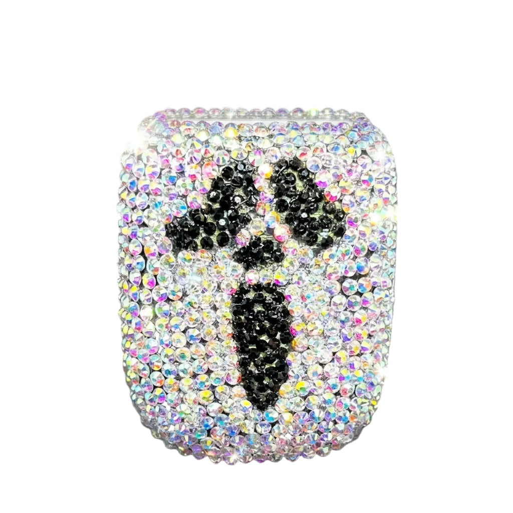 Scream & Sparkle Halloween rhinestone Omnipod 5 cover by Glam Pods