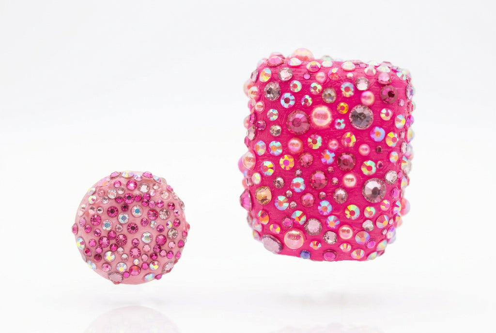 Pink Glow Omnipod 5 and Dexcom G7 rhinestone cover set, view 5