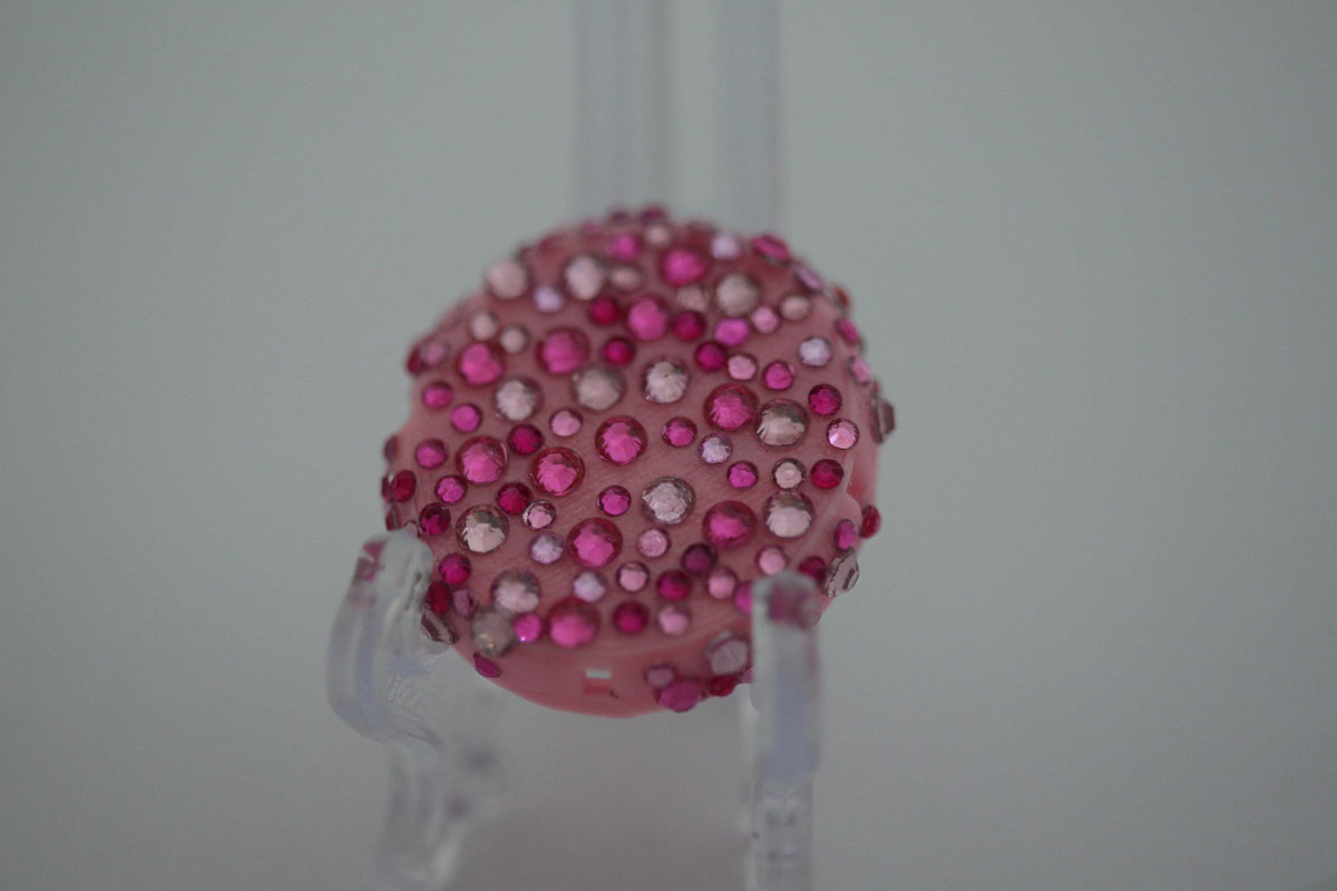 Pink Glow rhinestone Dexcom G7 cover, view 2