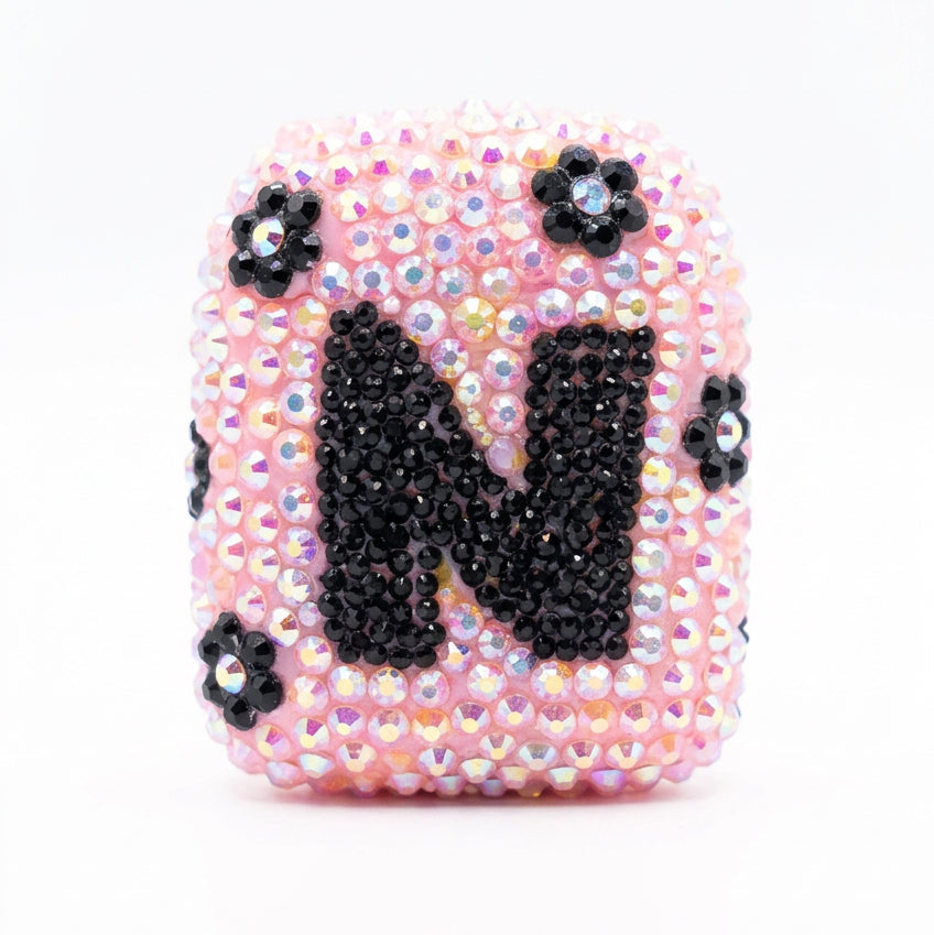 Custom design rhinestone Omnipod 5 cover by Glam Pods